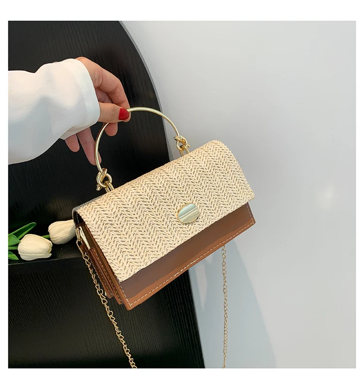 Fashion Pu Hasp Ladies Top-Handle Bags Braid Design 2024 New Brand Shoulder Bags for Women Free Shipping Bolsas Femininas