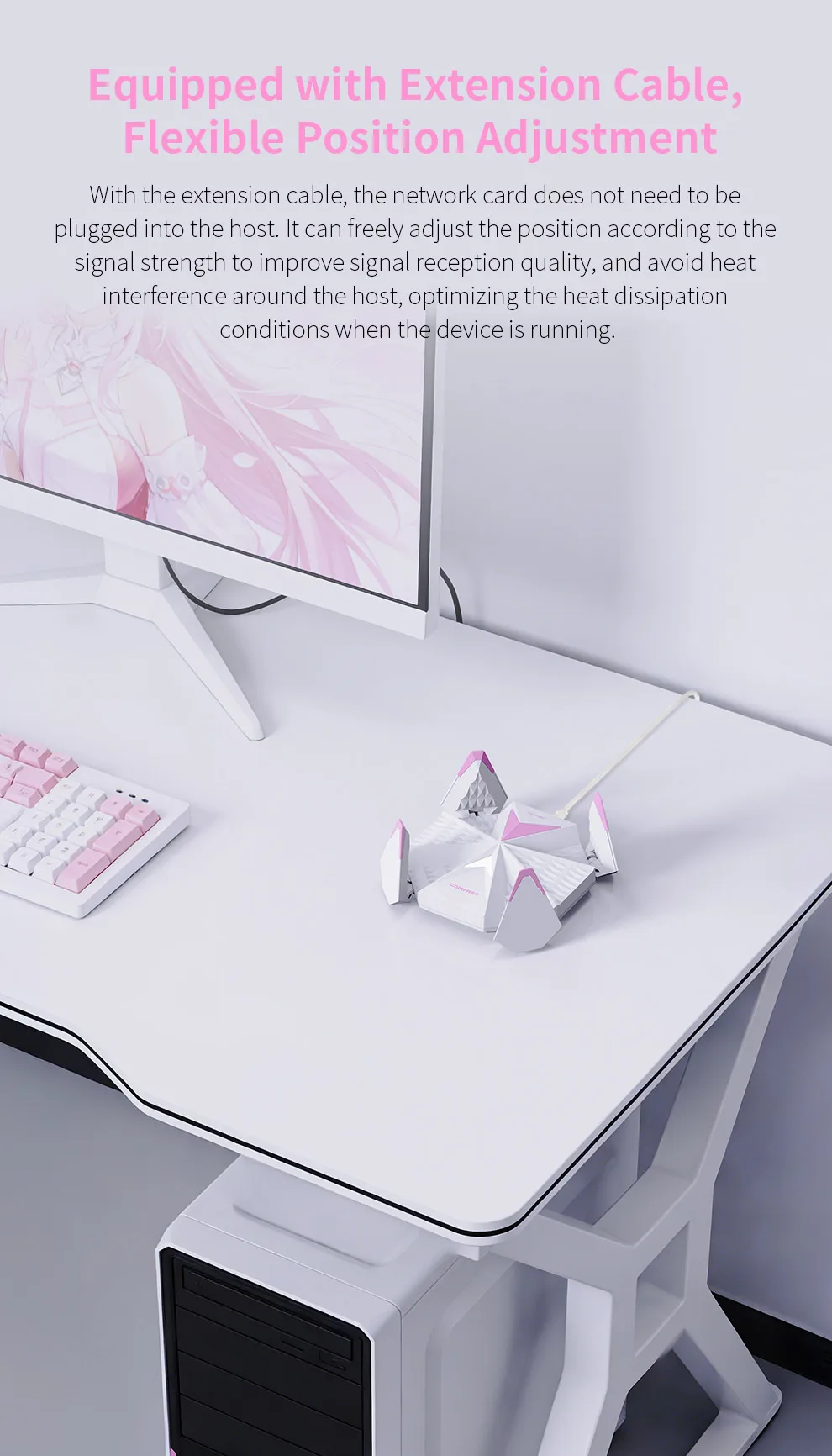 COMFAST 6G/5G/2.4G Wifi 7 어댑터 BE6500 USB 어댑터 무선 4 안테나 USB 3.0 Wi-Fi 동글 드라이버 무료 노트북용 Win10/11 호환