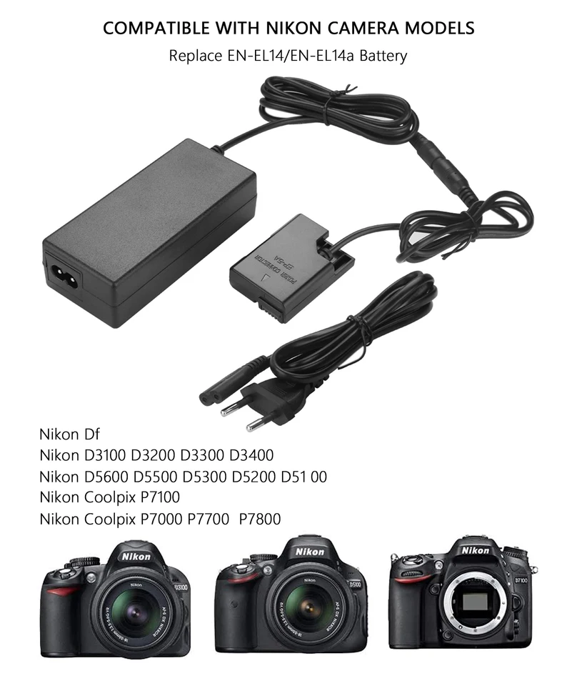 Nikon Camera Nikon D3500 Ac Power Adapter Nikon D5300 HY1C EP-5A