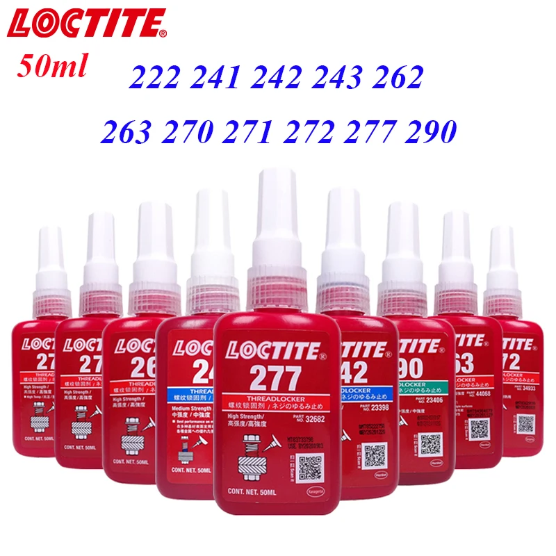 Клей для ниток Loctite 222 241 242 243 винтовой клей 262 263 270 резьбовой герметик 271 272 277 290
