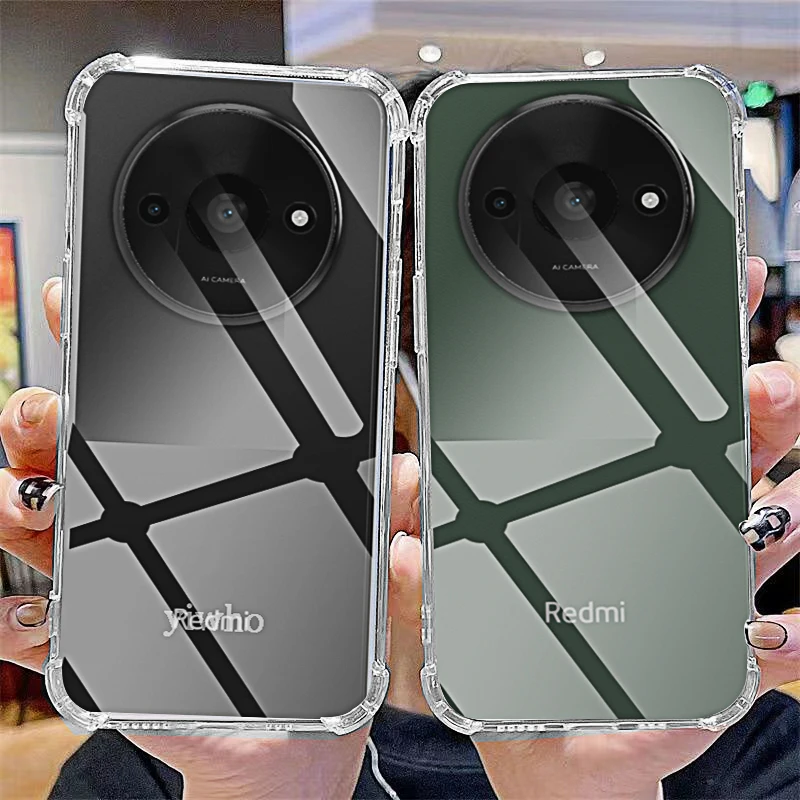 Auf redmi a3 klare weiche telefon hülle für xiaomi redmi a3 dünne rückseitige abdeckung transparenter schutz für redmi a3 a 3 6.71 "rn51x