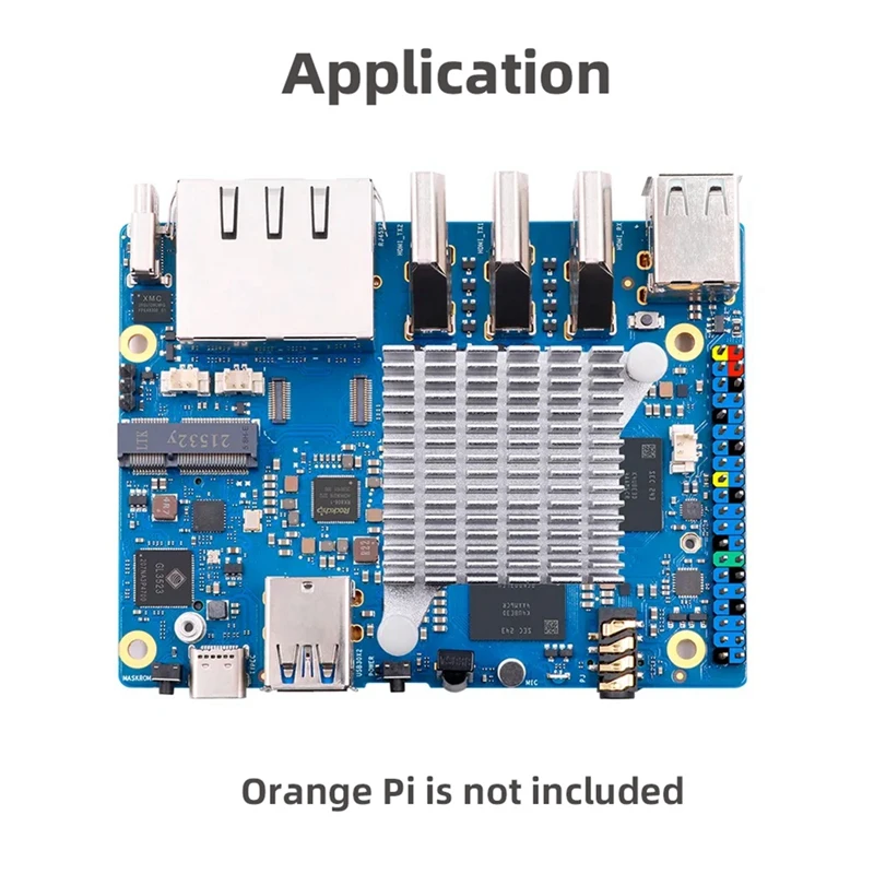 For Orange Pi 5 Plus Aluminum Heat Sink Motherboard Adapted To Aluminium Cooling Fan Radiator Heatsink For OPI 5 Plus