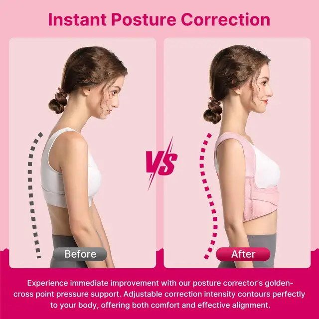 Back Brace Posture Corrector for Women and Men, Shoulder Straightener, Adjustable Lightweight Upper Back Brace for Neck Shoulder 2