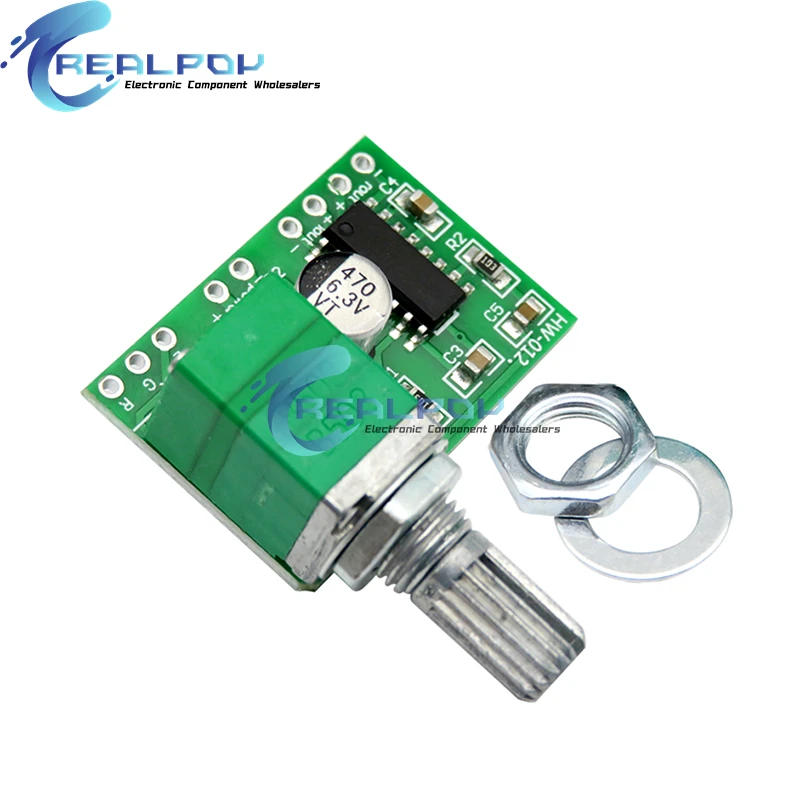Compact 5V Stereo Audio Amplifier Board with Volume Control