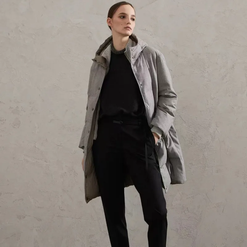 

GMAT 2022 New Winter and Autumn Women Warm WHITE DUCK DOWNJacket Coats