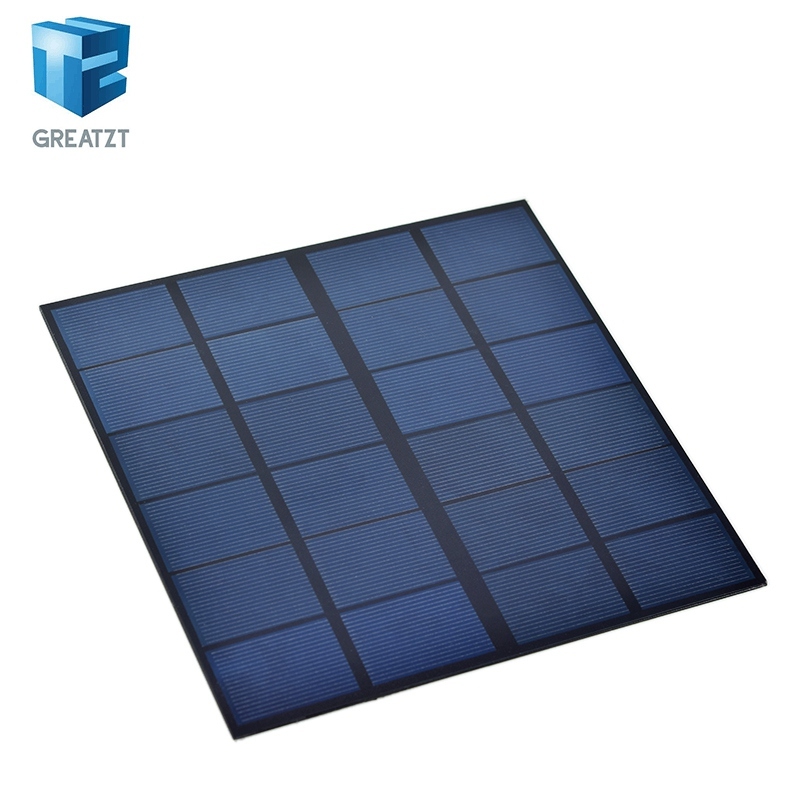 GREATZT 1PCS 6V 660mA 4W Solar Panel Polycrystalline 170*170MM Mini Sunpower Solar System DIY for Battery Cell Phone Charger