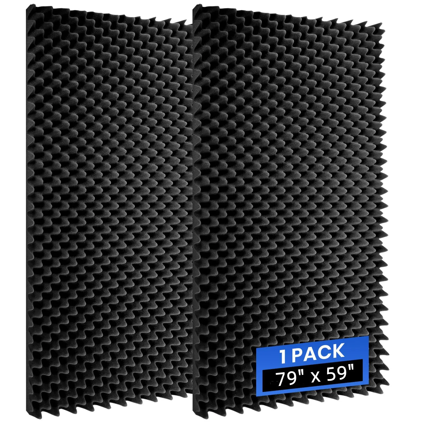 แผ่นซับเสียงอะคูสติกแบบไข่ 1 ชิ้น ขนาด 150x200 ซม. สำหรับสตูดิโอ แผ่นโฟมดูดซับเสียง ลดเสียงรบกวน แผ่นกันเสียงติดผนัง 1