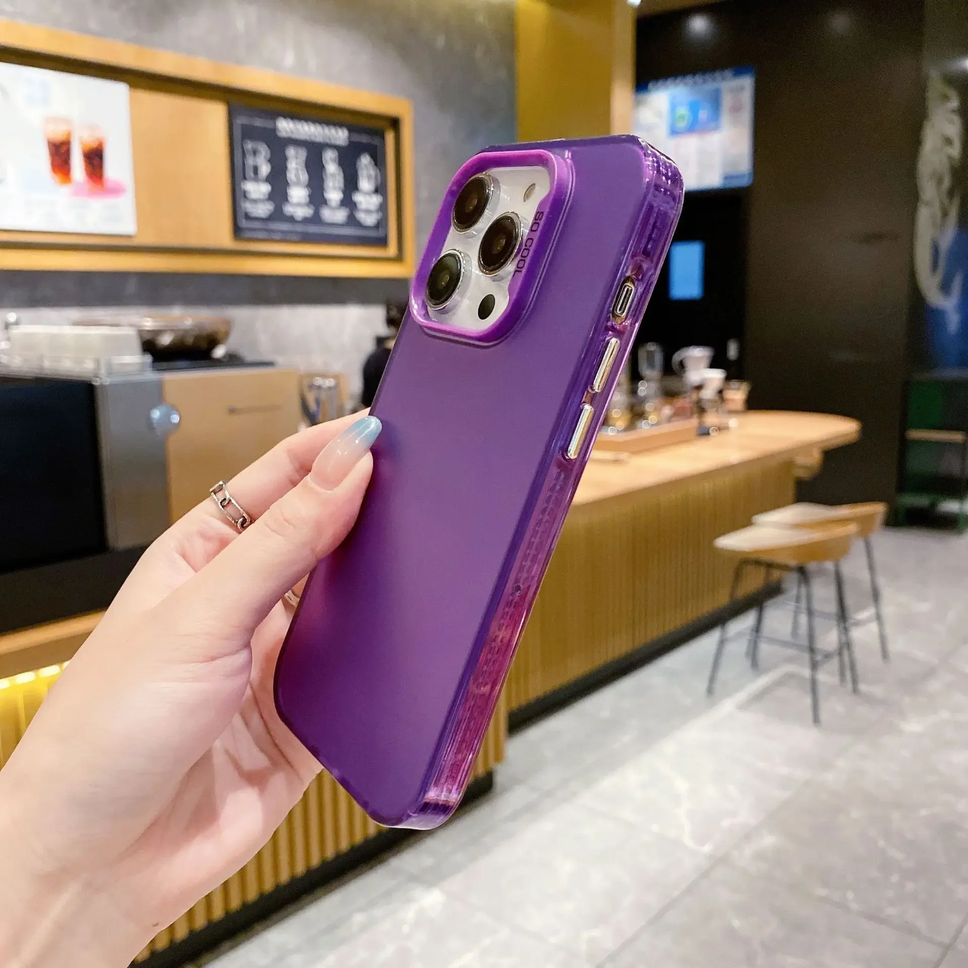 Luxury Matte Plating PC+TPU Phone Case For iPhone 15 14 Plus 13 12 11 Pro Max Shockproof Smartphone Protector Back Cases Cover