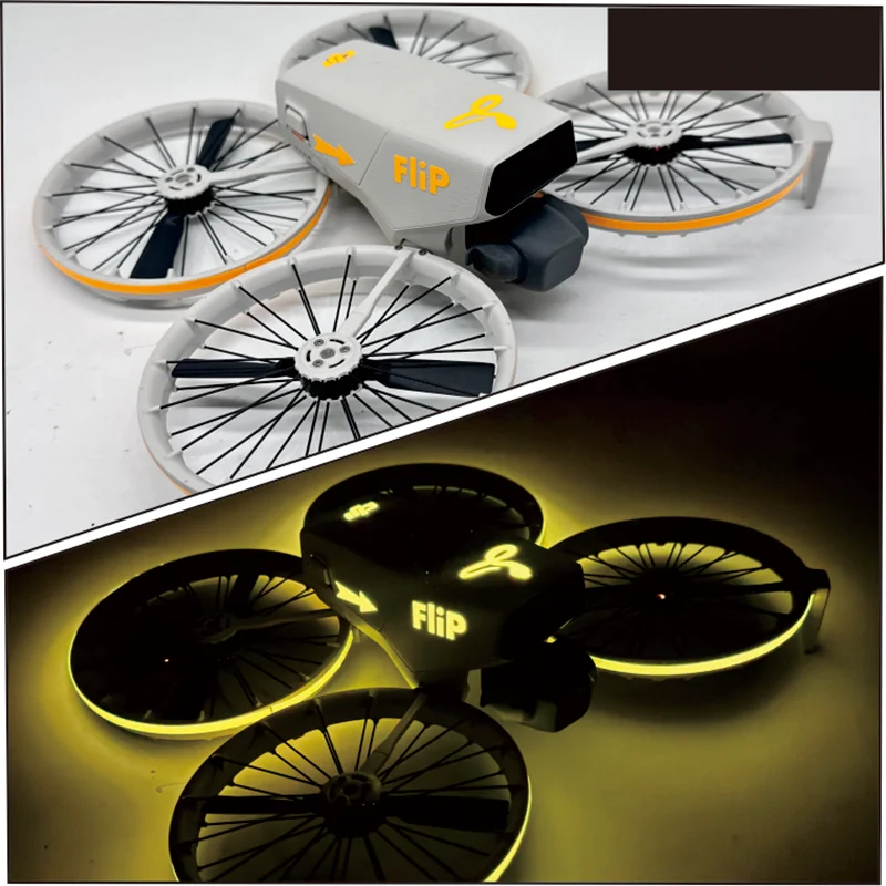 For DJI FLIP Drone Luminous Stickers Decoration Decals Skin Night Safety Cool Flight Anti-Scratch Protective Film Accessories ﻿