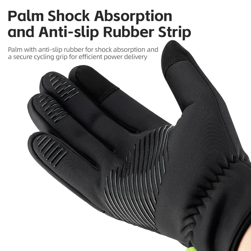 Cycling Gloves Ski Gloves ROCKBROS Warm Bicycle Gloves Outdoor Touch Screen Winter Gloves Windproof