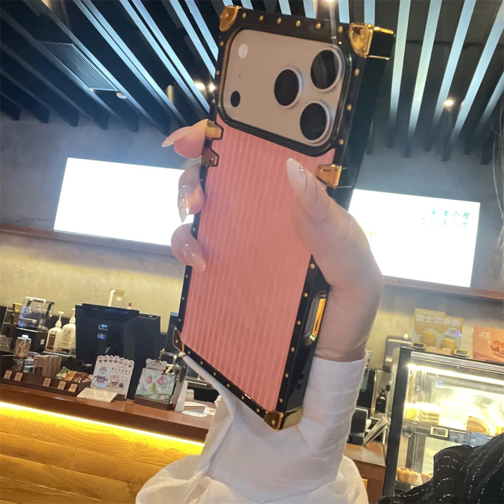 Plated Pu Leather Phone Case For Iphone Protective Cover Shell_voghion.com
