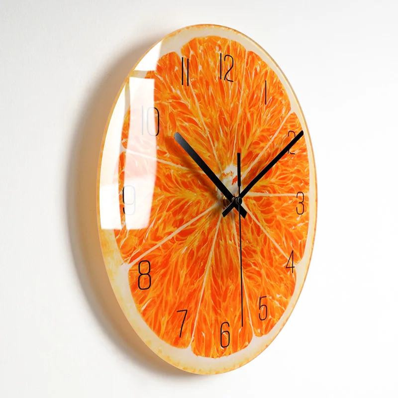 Silent Wall Clock Glass Clocks Color:BL6;Sheet Size:14 inch
