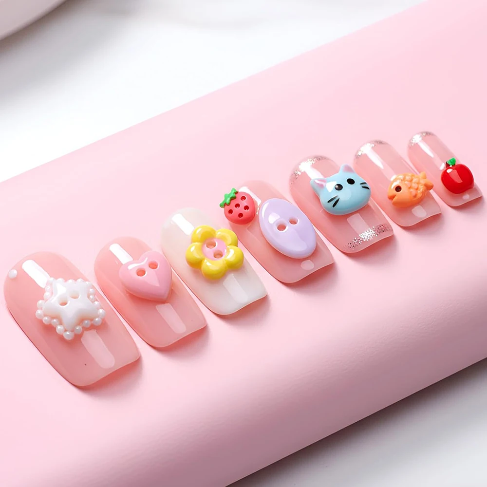 3D Silicone Gel Nail Art Molds Lovely Animals Stars Shapes DIY Resin Button Charms Nail Art Decoration Manicure Tool Supplies 4