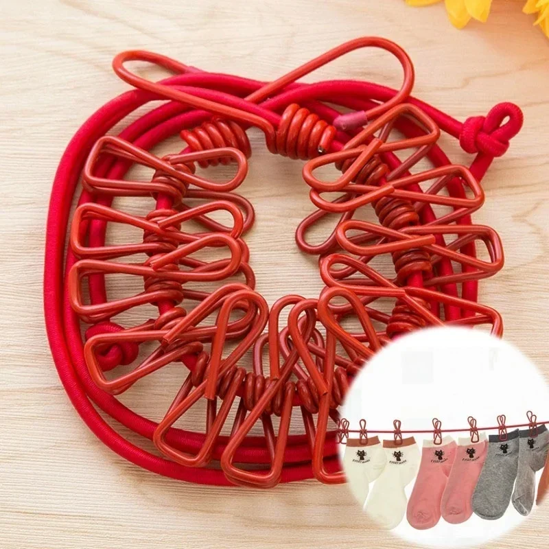 Convenience Portable Belt Clip Clothesline Travel Portable Retractable Tools Windproof Clothesline Accessories Supplies