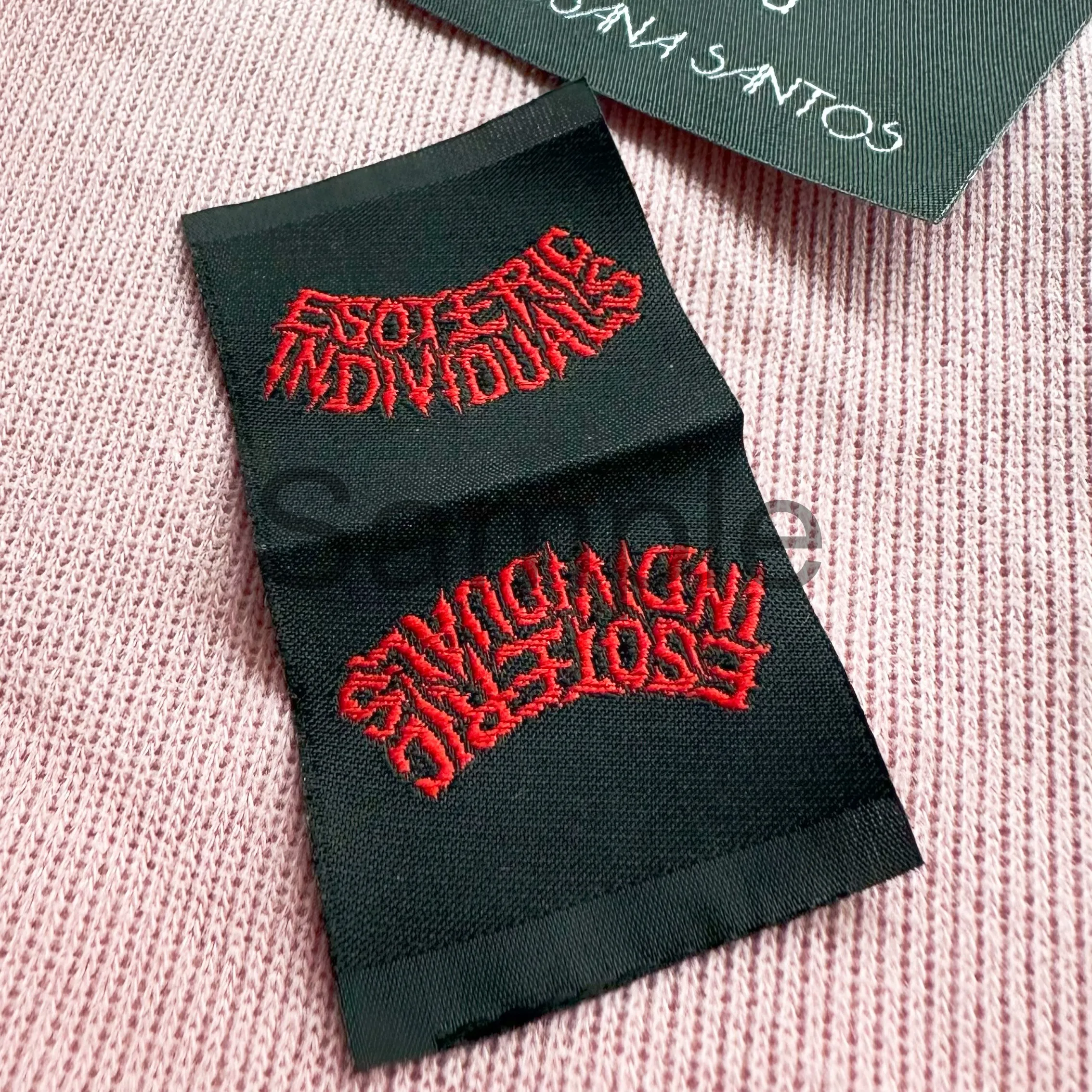 custom garment tags Custom Garment Tag Clothing Shoes Personalized Logo Washable Woven Label Sewing Accessories 24040901