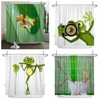 Funny Frog Cartoon Shower Curtain Sets Leaf Animal Creative Children Bathroom Decor Waterproof Fabric Home Hooks Bath Curtains 1