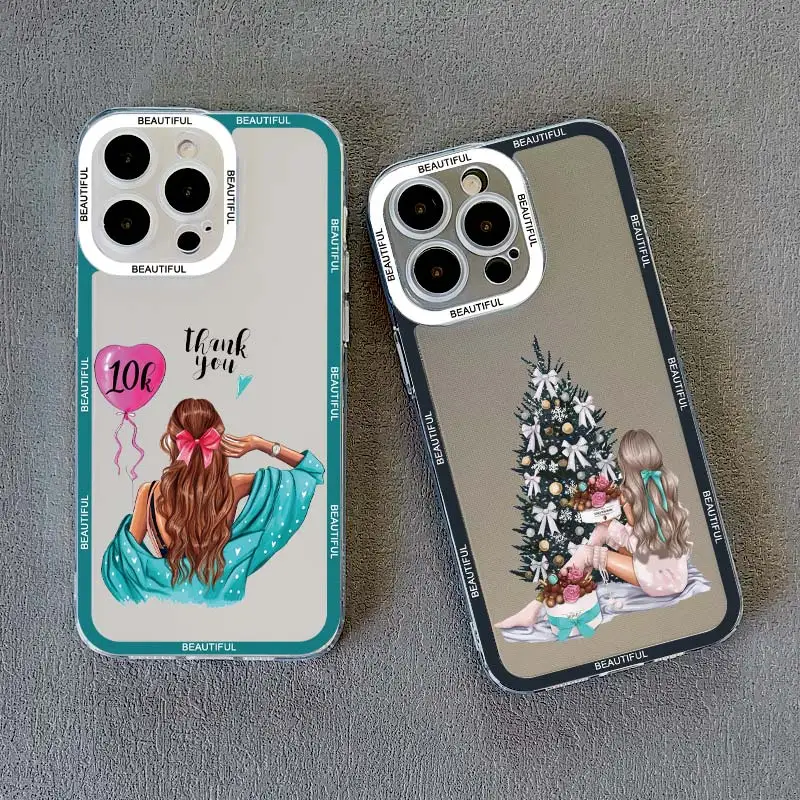 Chic Aesthetic Art Clear Phone Case