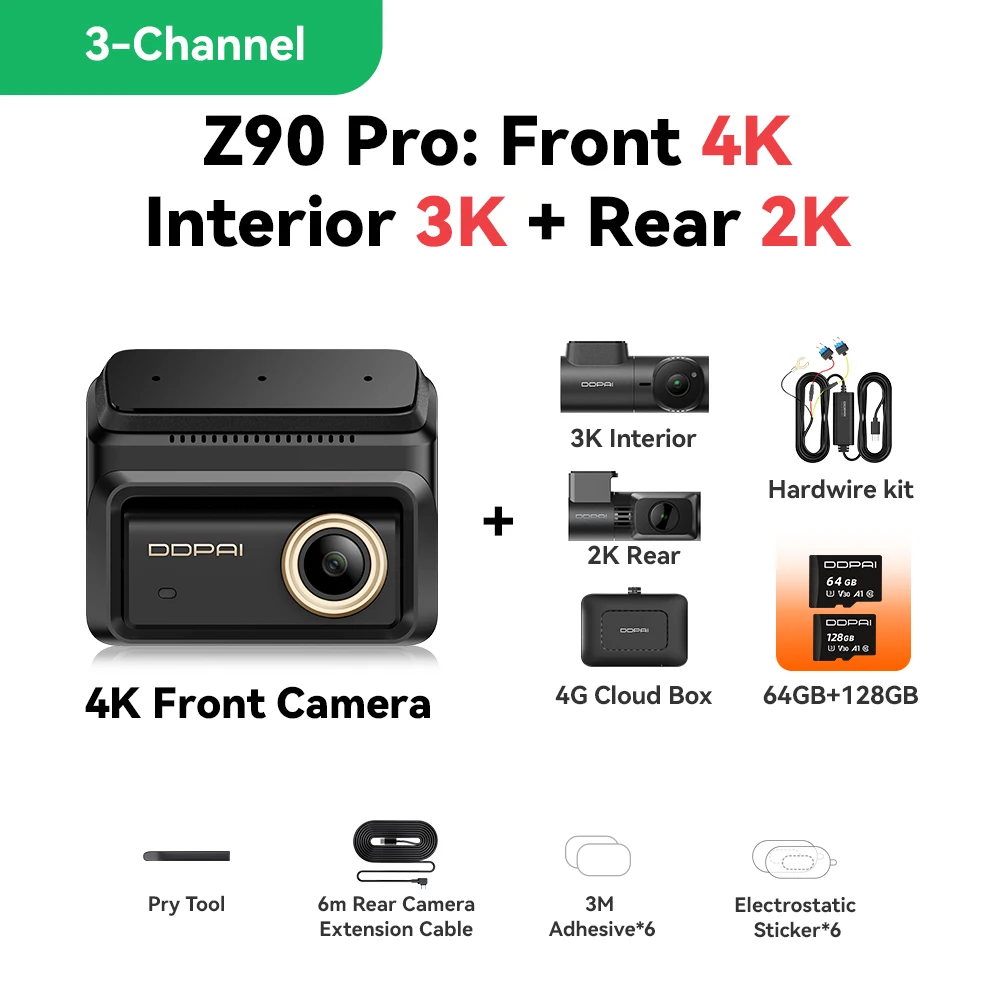 داش كام دي دي باي برو DDPAI 4K Dash Cam Z90 Pro كا...
