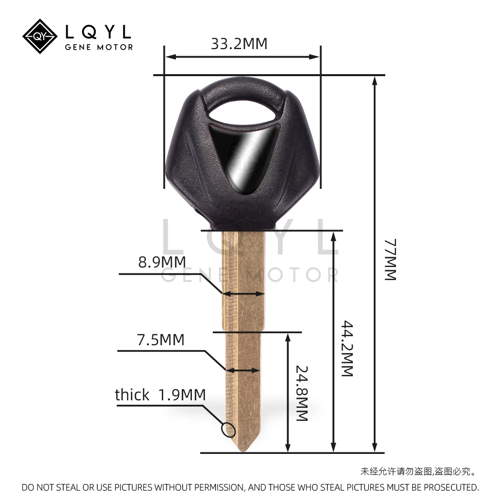Motorcycle keys motorcycle key accessories LQYL Blank Key Motorcycle Replace Uncut Keys for YAMAHA YZF XJR1300 FJR1300 MT09 MT07 XJ6 TMax FZ6 FZ8 R3 R1 R6 XJR400