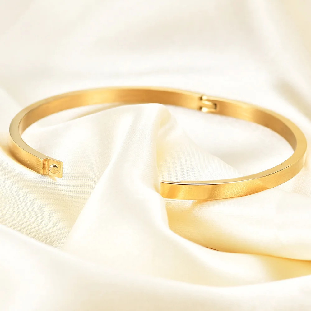 4mm Stainless Steel Glossy Stackable Thin Bangle Bracelet for Women Solid Plain Polished Bracelet Gifts bangle bracelet,stainless steel bracelet