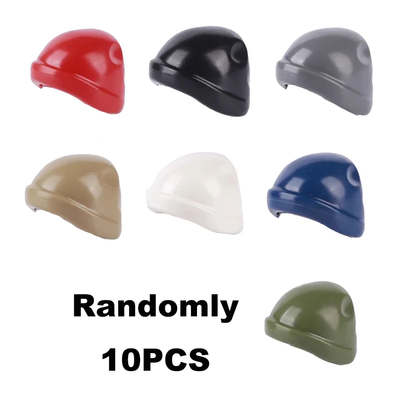 MOC Figures Accessories Building Blocks Military Soldiers Navy Hat Keraf Motorcycle Helmets Knit Cap Casquette Beret Bricks Toys 4