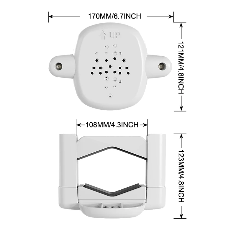2 Pcs Baby Gate For Stairs Mounting Fittings Stair Banister Adapter Within 108mm Square Or Round Stair Railing