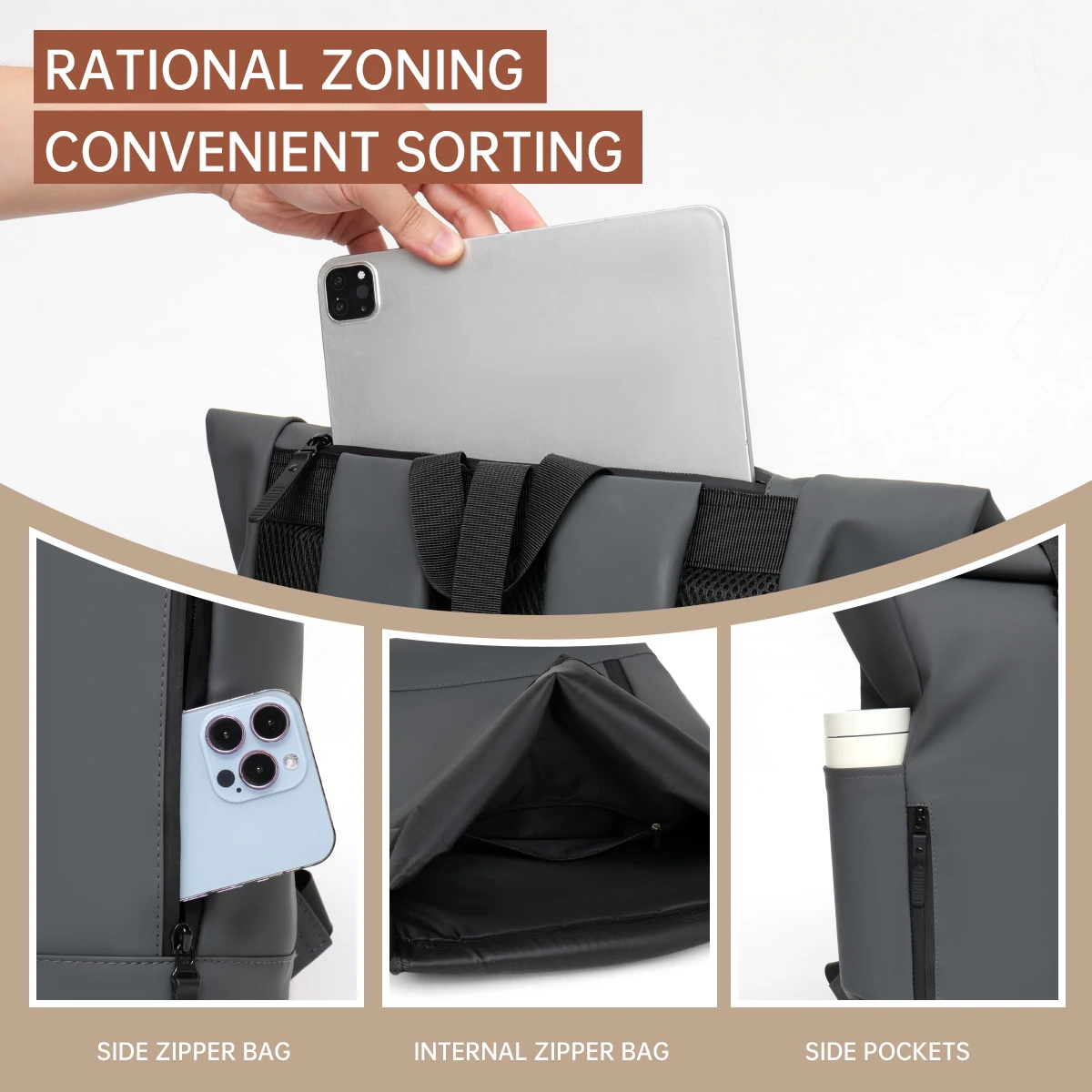 Business Backpack, Business Trip Backpack, Large Capacity Computer Bag, Laptop Bag, Commuter Travel, Men's School Bag, College Student Boarding Meeting