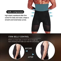 Hommes corps Shaper ventre contrôle Shorts Shapewear ventre ceinture Boxer slips taille haute sous-vêtements amincissants jambe Compression culotte 2
