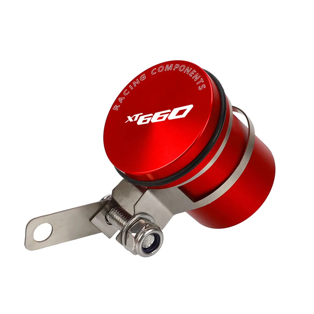 Фото Для YAMAHA XT660E XT660R XT660X XT660 XT 660 E R X 1990-2017 задний тормозной жидкий резервуар для мотоцикла алюминиевый бак сцепления масляная чашка №2
