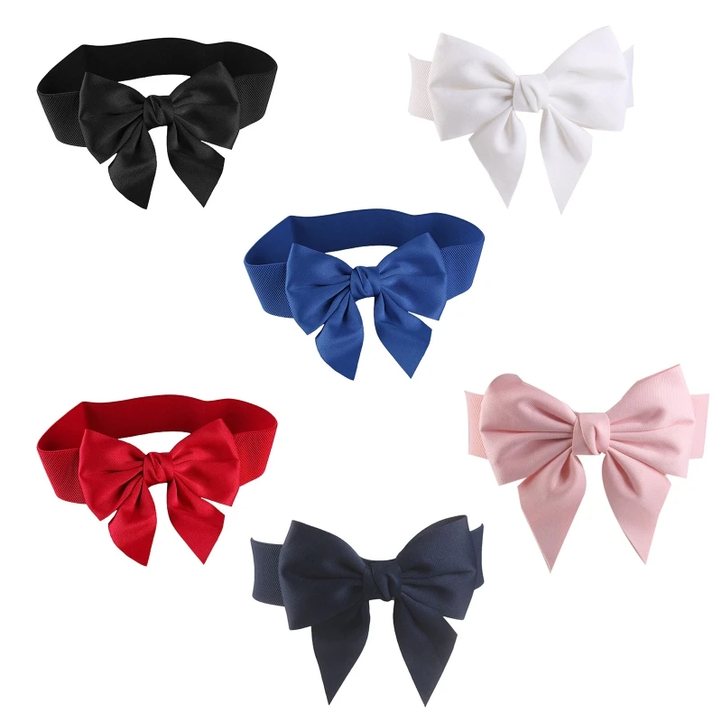 

Retro Elasticity Cloth Belt Stretchy All-match Waist Belt with Snap Buckle