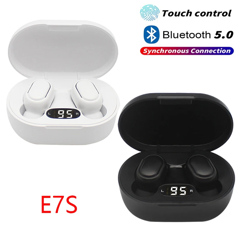 

E7S TWS Fone Bluetooth Earphones Wireless Headphones Noise Cancelling Earbuds with Mic Wireless Bluetooth Headset PK E6 A6 Y50