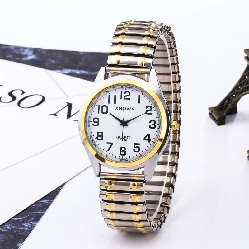 MAYZHISU Retro Women's Watch Steel Elastic Strap Women Quartz Watch Vintage Business Female Bracelet Wristwatch Clock Gifts 5