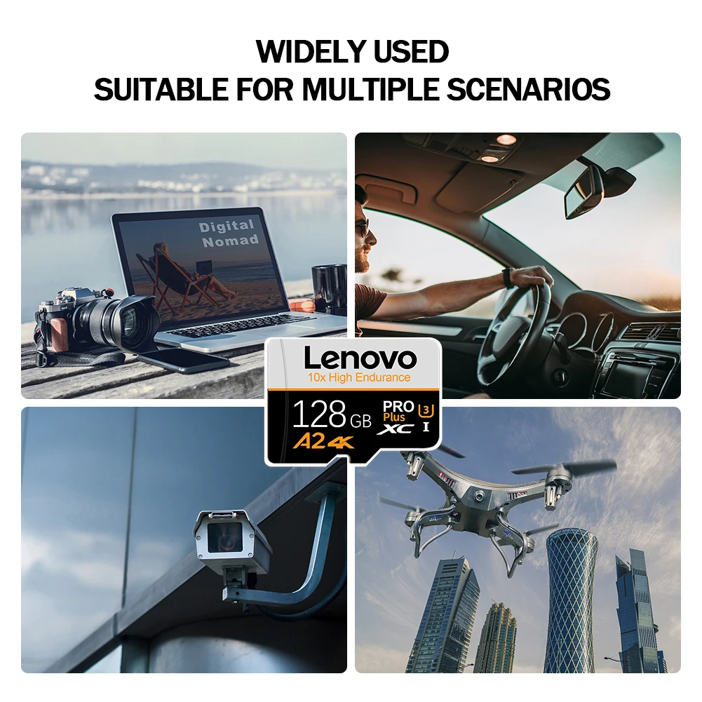 Ultra Micro SD Card flash card Lenovo 2TB 128gb U3 4K V30 A2 Class 10 UHS-1 512GB 64GB 1TB microSD/TF Card For Phone camera PC memory card micro sd card flash memory card