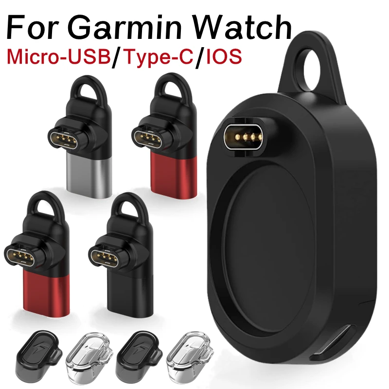

Universal 2In1 Micro/Type C Watch Charger Adapter for Garmin Fenix 5 6 7 Venu Forerunner 955 255 Charger Converter For ios TypeC