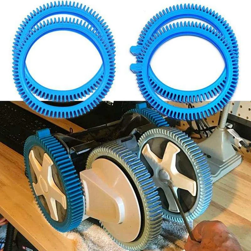

2 PCS Blue Front Tire Kit With Super Hump 2X 4X Pressure Wheels Blue Rubber 896584000-143 For Hayward Phoenix For Pool Cleaner