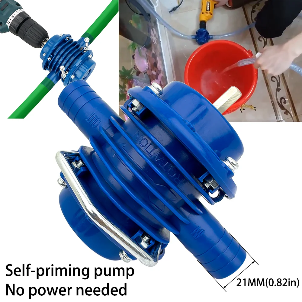 แบบพกพาไฟฟ้าเจาะปั๊ม Self-priming Liquid Transfer PUMP ของเหลวดีเซลปั๊มสูบน้ําในครัวเรือนสวนเครื่องมือกลางแจ้ง 1