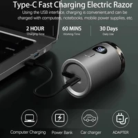Xiaomi MIJIA Men Electric Mini Shaver Rechargeable Type-c Charging Car Portable Shaver Led Digital Display Men Women Home Razor 2