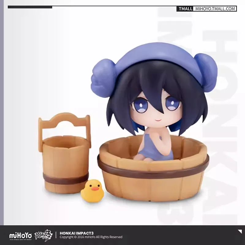 miHoYo Oficial Honkai Impact 3 Hot Spring Holiday Series Adornos artesanales de Kiana Bronya Raiden Mei Yae Sakura Rita Versión Q