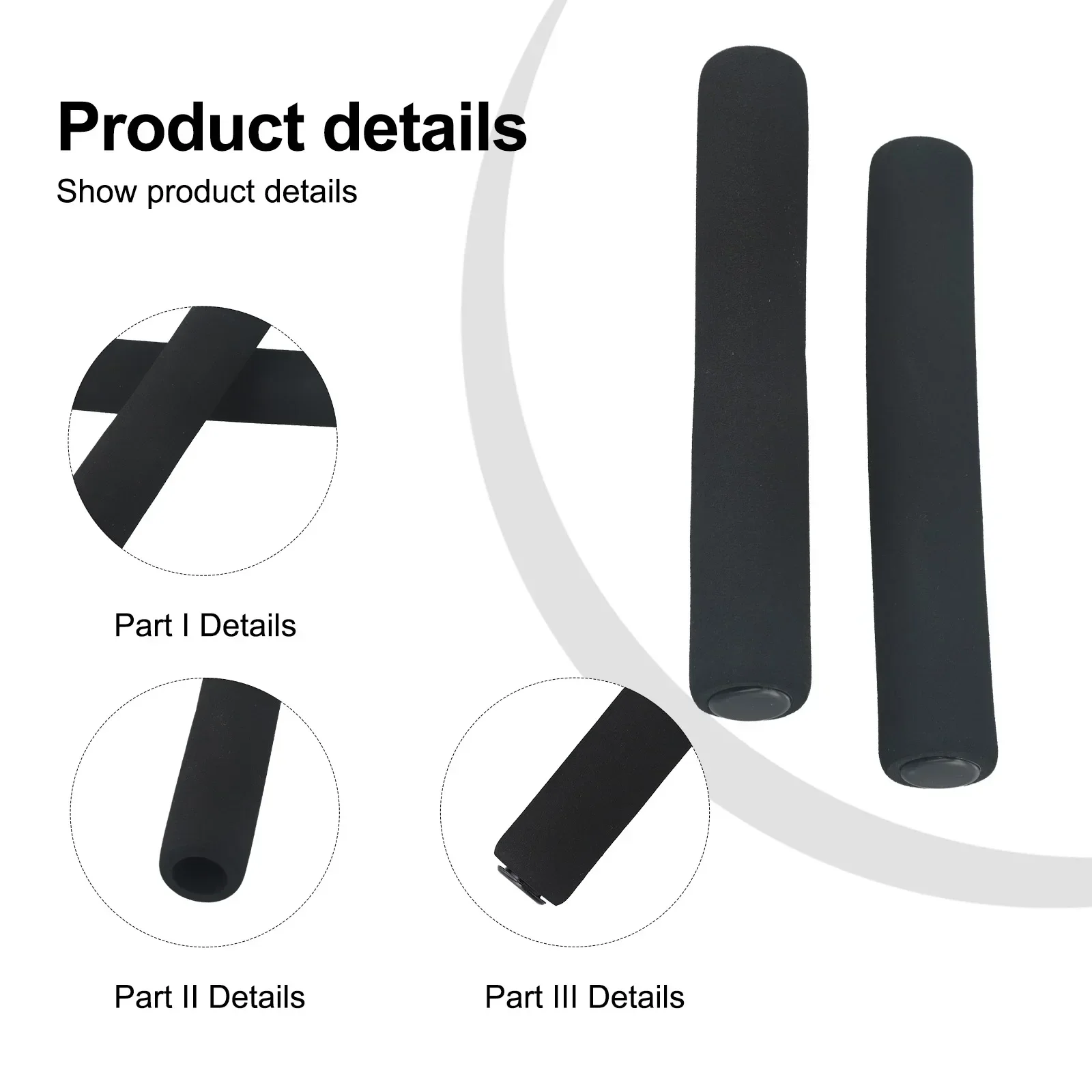 2pcs Sponge Bicycle Handle Mountain Bike Handlebar Tube Foam Rubber Handle Waterproof And Anti-slip Sponge Covers Cycling Parts