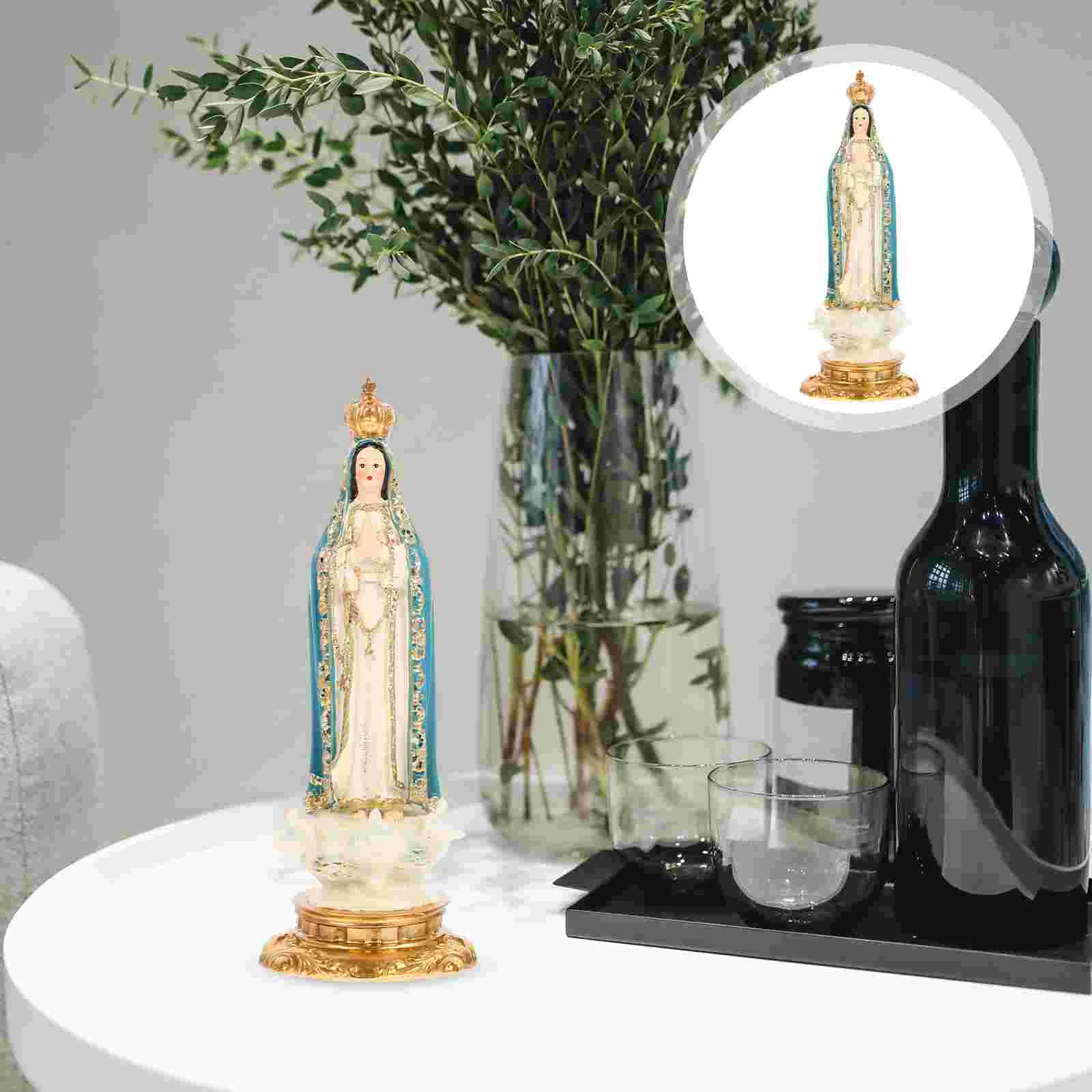 

Saint Statue Ornaments Household Decor Resin Madonna Decoration Virgin Mary Crafts Home Décor Catholicism Adornment