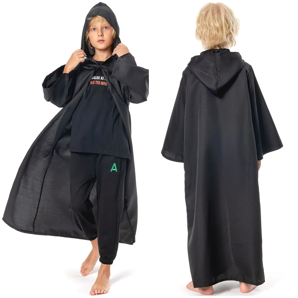 Kids Boys Anakin Fantasy Obi Wan Cosplay Movie Space Battle Knight Disguise Costume Cloak Child Cosplay Roleplay Fantasia Outfit Kids Cosplay Costume