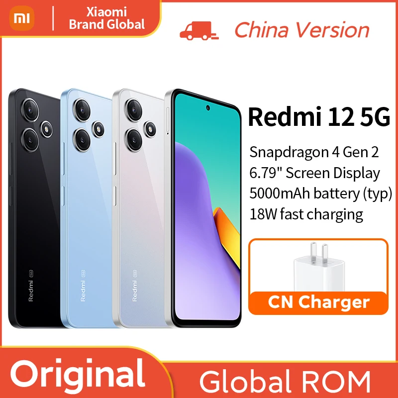 Xiaomi Redmi 12 5G Global Rom Snapdragon 4 Gen2 SmartPhone 50MP