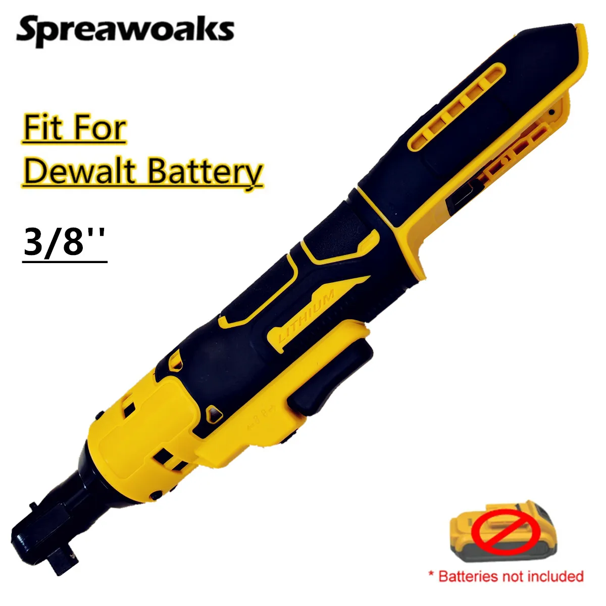 Electric Ratchet Wrench 220N.M Cordless Driver 3/8'' Impact Removal Screw Nut Repair Power Tools For Dewalt 18V 20V Battery 20v 6 0ah rechargeable battery for dewalt cordles screwdriver drill screw gun wrench impact batteries dcb200 dcd790