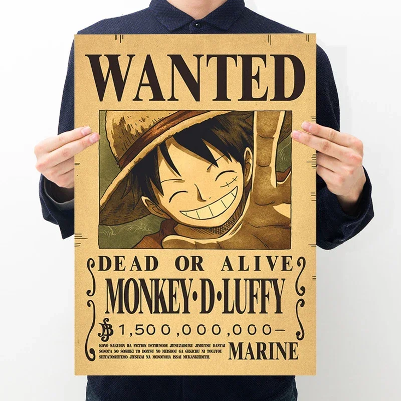 POSTER STOP ONLINE One Piece - Manga/Anime TV Show Poster/Print (Wanted  Monkey D. Luffy) (Size 27 x 39) (Clear Poster Hanger)