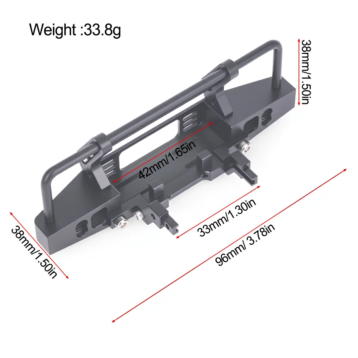 Premium Metal Front and Rear Bumpers with Electric Winch for RC Crawler Car Upgrade