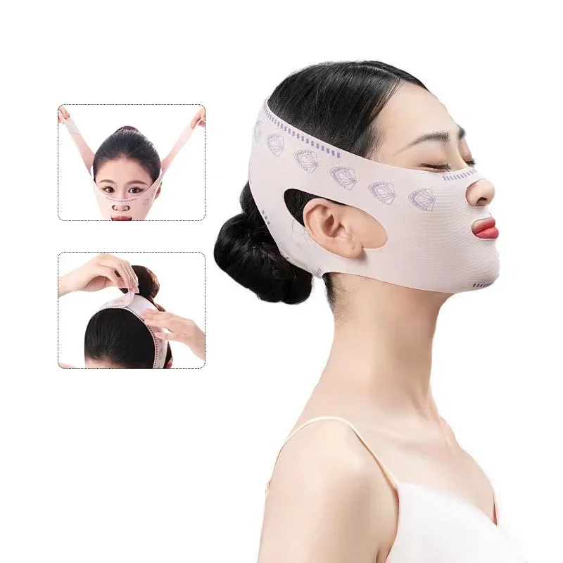 Facial V-shaped shaper, facial slimming bandage, shape lifting reduction double chin facial slimming belt massage face