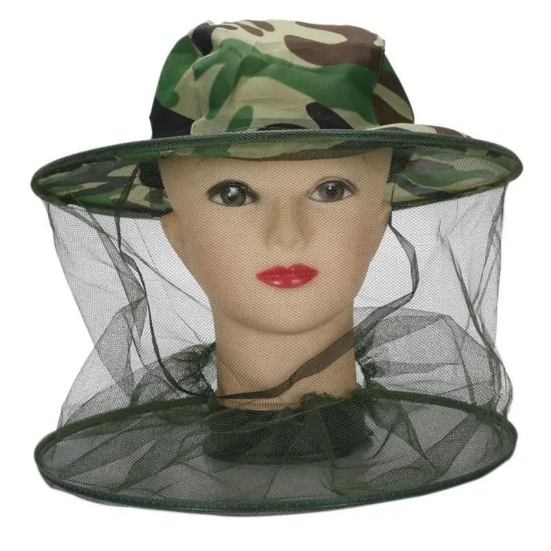 Unisex Anti-Insect Hat Mosquito Net Mesh Face Fishing Hunting Outdoor Camping Hat Beekeeping protective bee hat Jungle hat