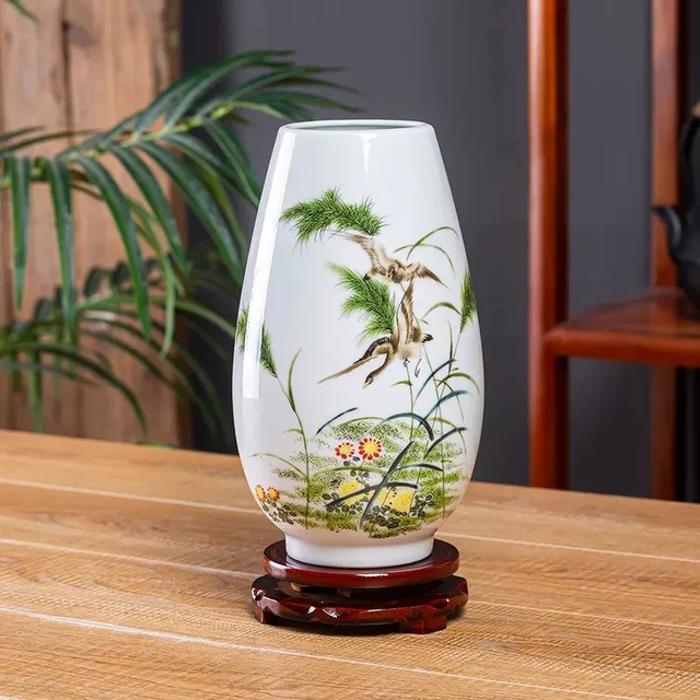 2 Pics Set With Cushion Jingdezhen Ceramic Vases Vintage Chinese Traditional Vases Home Decor Animal Vases 12