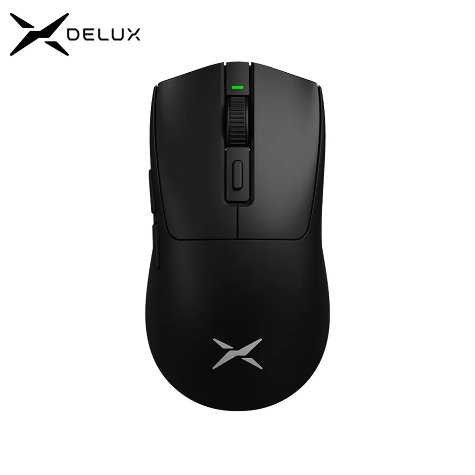Delux M600 Wireless Gaming Mouse PMW3395 49g Lightweight 2.4G Dual Mode Connection Macro Rechargeable Mice for PC Gamer