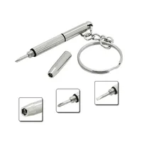 Steel Glasses Screwdriver Eyeglass Screwdriver Watch Repair Kit with Keychain Portable Hand Tools Precision Screwdriver Tools 1